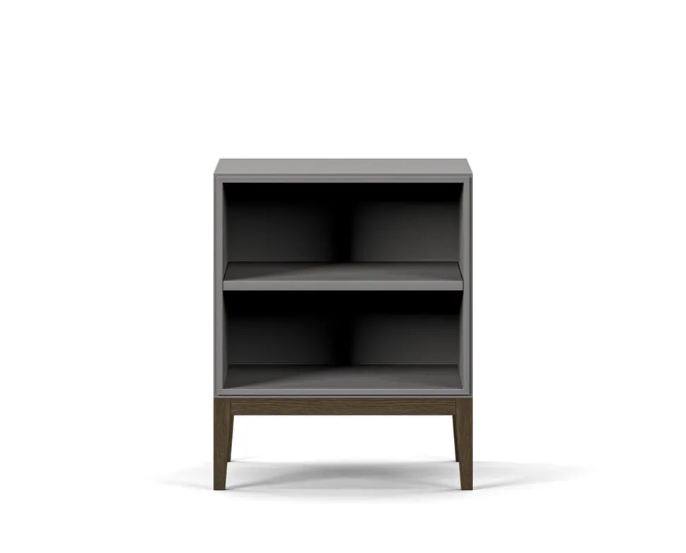 Edge 2.0 Sängbord | Grey/Burned Walnut, Hylla