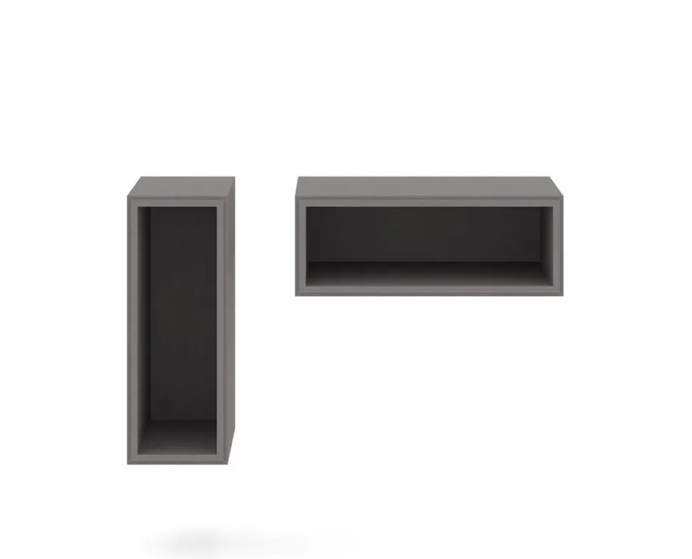 Edge 2.0 Sängbord | Grey, 1 hyllplan