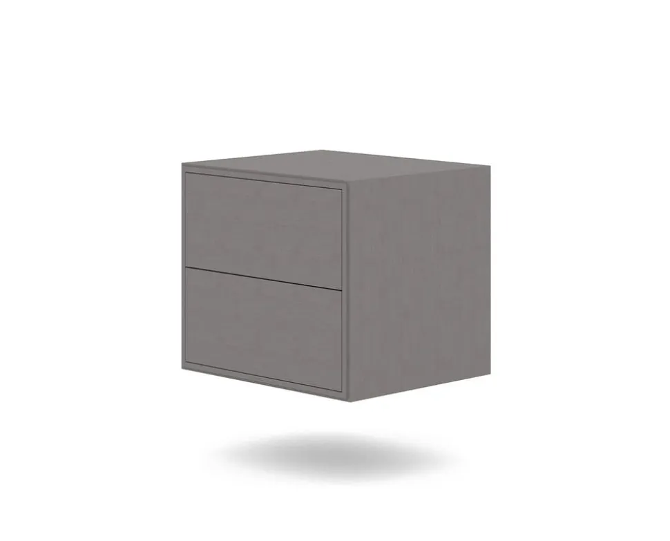 Edge 2.0 Sängbord | Grey, Vägghängd