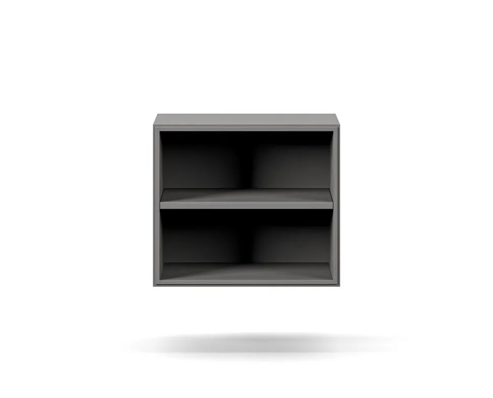 Edge 2.0 Sängbord | Grey, Vägghängd med hylla