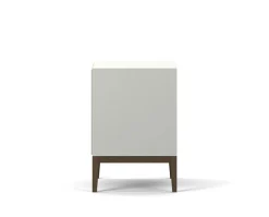 Edge 2.0 Sängbord | White/Burned Walnut, Hylla
