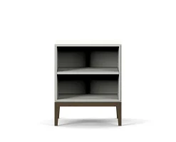 Edge 2.0 Sängbord | White/Burned Walnut, Hylla