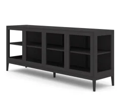 Edge 2.0 Vitrinskåp | 4 Dörrar, 1-Sektion, Black