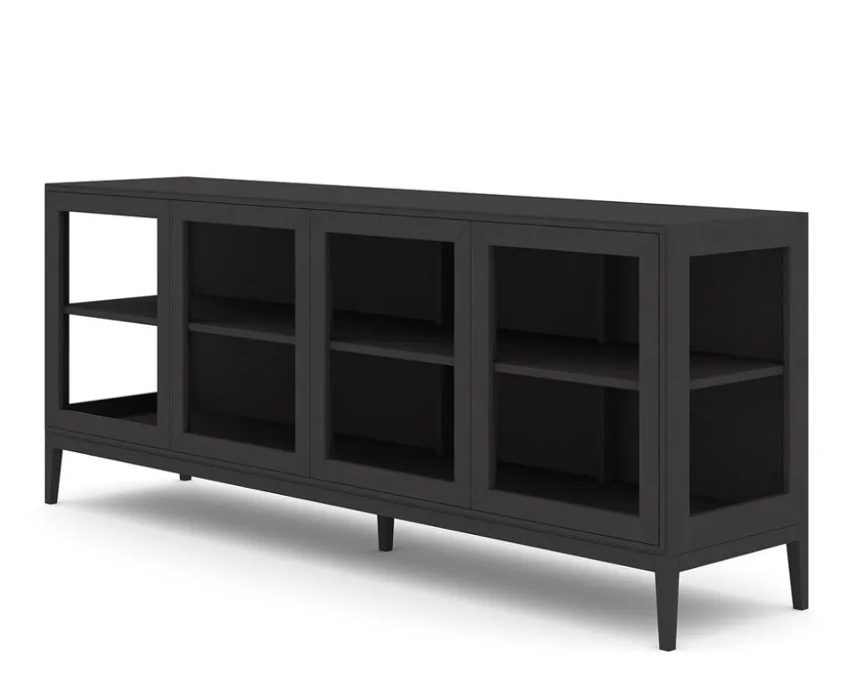 Edge 2.0 Vitrinskåp | 4 Dörrar, 1-Sektion, Black