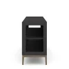 Edge 2.0 Vitrinskåp | 4 Dörrar, 1-Sektion, Black/ Burned Walnut