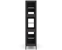 Edge 2.0 Vitrinskåp | 3 Dörrar, 3-Sektioner, Black