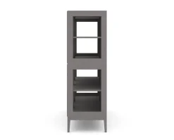 Edge 2.0 Vitrinskåp | 3 Dörrar, 2-Sektioner, Grey