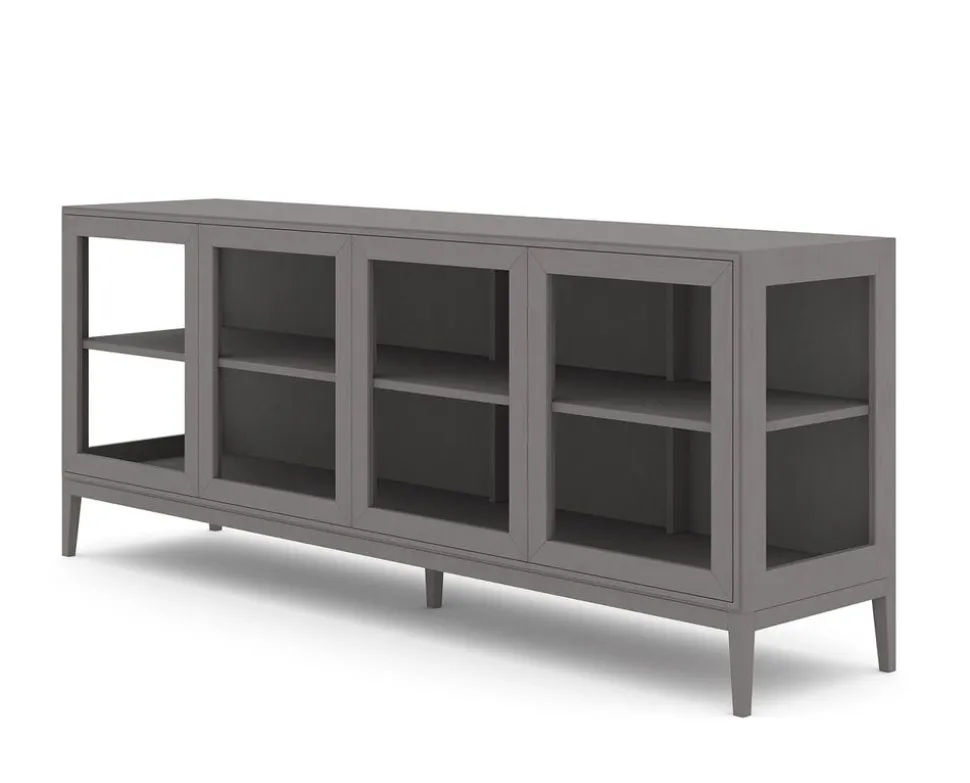 Edge 2.0 Vitrinskåp | 4 Dörrar, 1-Sektion, Grey