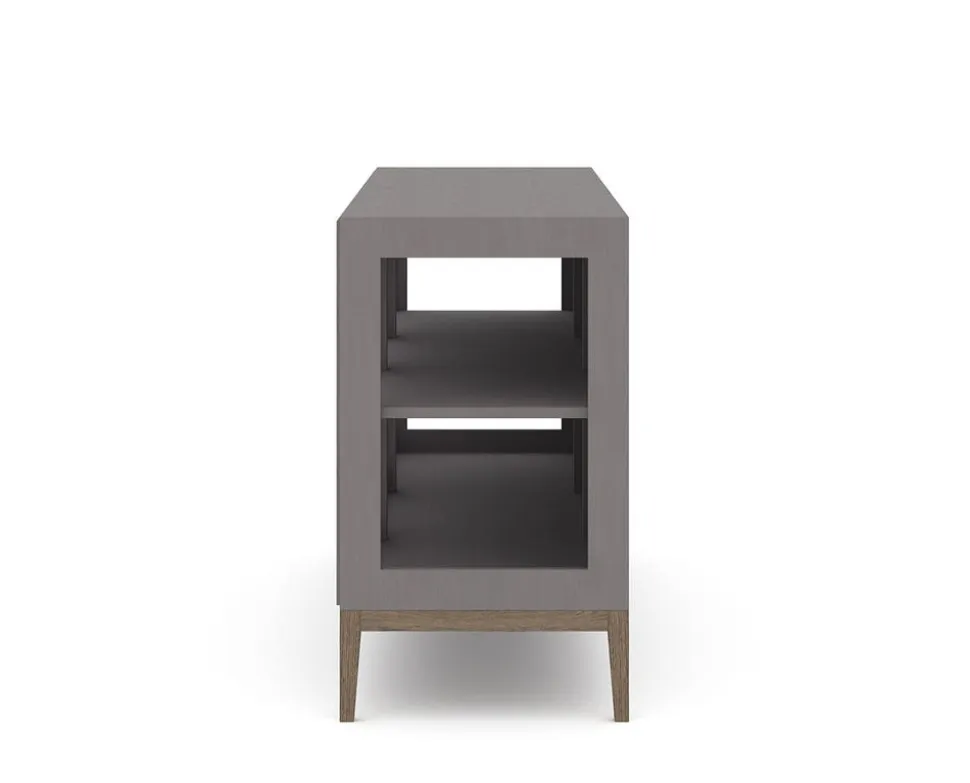 Edge 2.0 Vitrinskåp | 3 Dörrar, 1-Sektion, Grey/ Burned Walnut