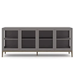 Edge 2.0 Vitrinskåp | 4 Dörrar, 1-Sektion, Grey/ Burned Walnut