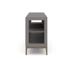 Edge 2.0 Vitrinskåp | 4 Dörrar, 1-Sektion, Grey/ Burned Walnut
