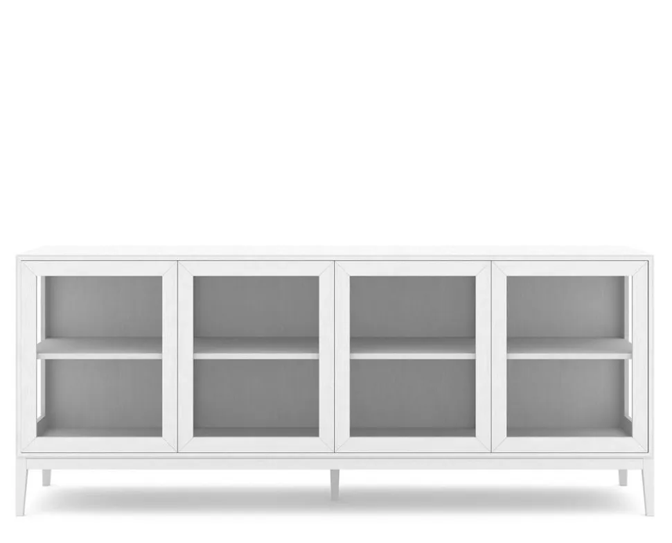 Edge 2.0 Vitrinskåp | 4 Dörrar, 1-Sektion, White