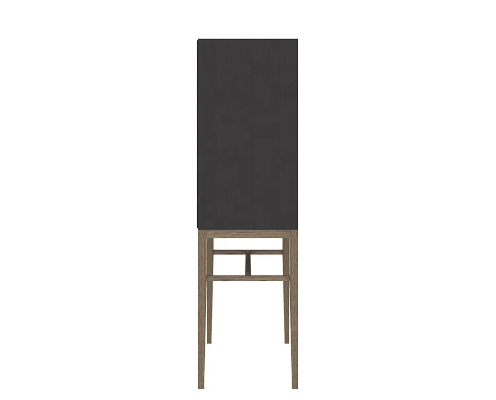 Edge 2.0 Vitrinskåp Hög | Black/ Burned Walnut
