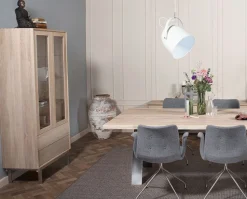 Elegant Vitrinskåp | 2 dörrar och 2 lådor