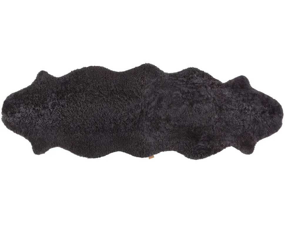 Ella Korthårigt Fårskinn | 200x60 Carbon