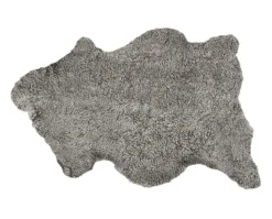 Ella Korthårigt Fårskinn | 100x60 Grågrafit