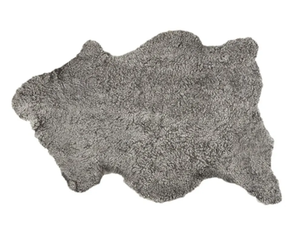 Ella Korthårigt Fårskinn | 100x60 Grågrafit