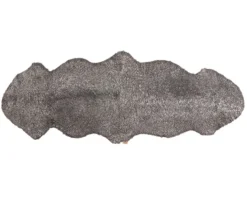 Ella Korthårigt Fårskinn | 200x60 Grågrafit