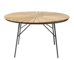 Ellen Trädgårdsbord Ø130 | Antracite/Teak