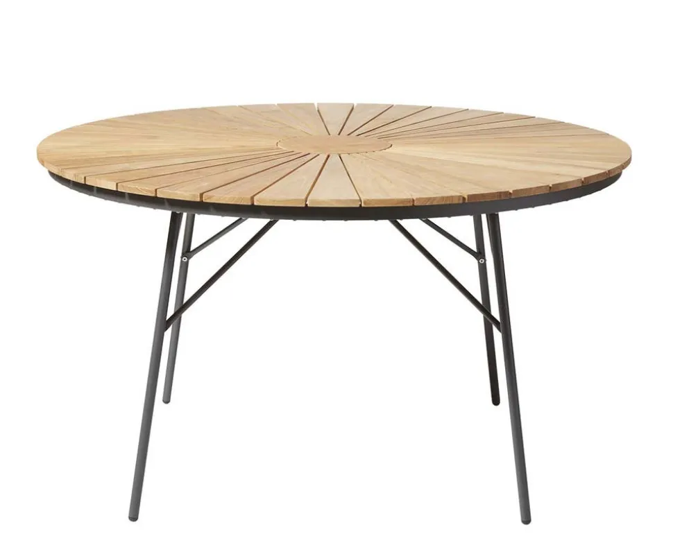Ellen Trädgårdsbord Ø130 | Antracite/Teak