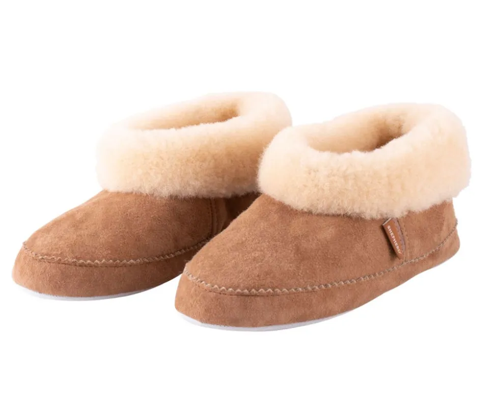 Emmy Fårskinnstofflor Chestnut | Storlek 36