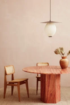 Epic Matbord Ø130 Burnt Red Travertine