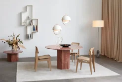 Epic Matbord Ø130 Burnt Red Travertine
