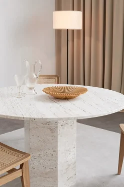 Epic Matbord Ø130 Burnt Red Travertine