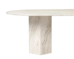 Epic Matbord Ellips 240×120 Neutral White Travertine