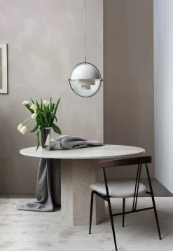Epic Matbord Ø130 Neutral White Travertine