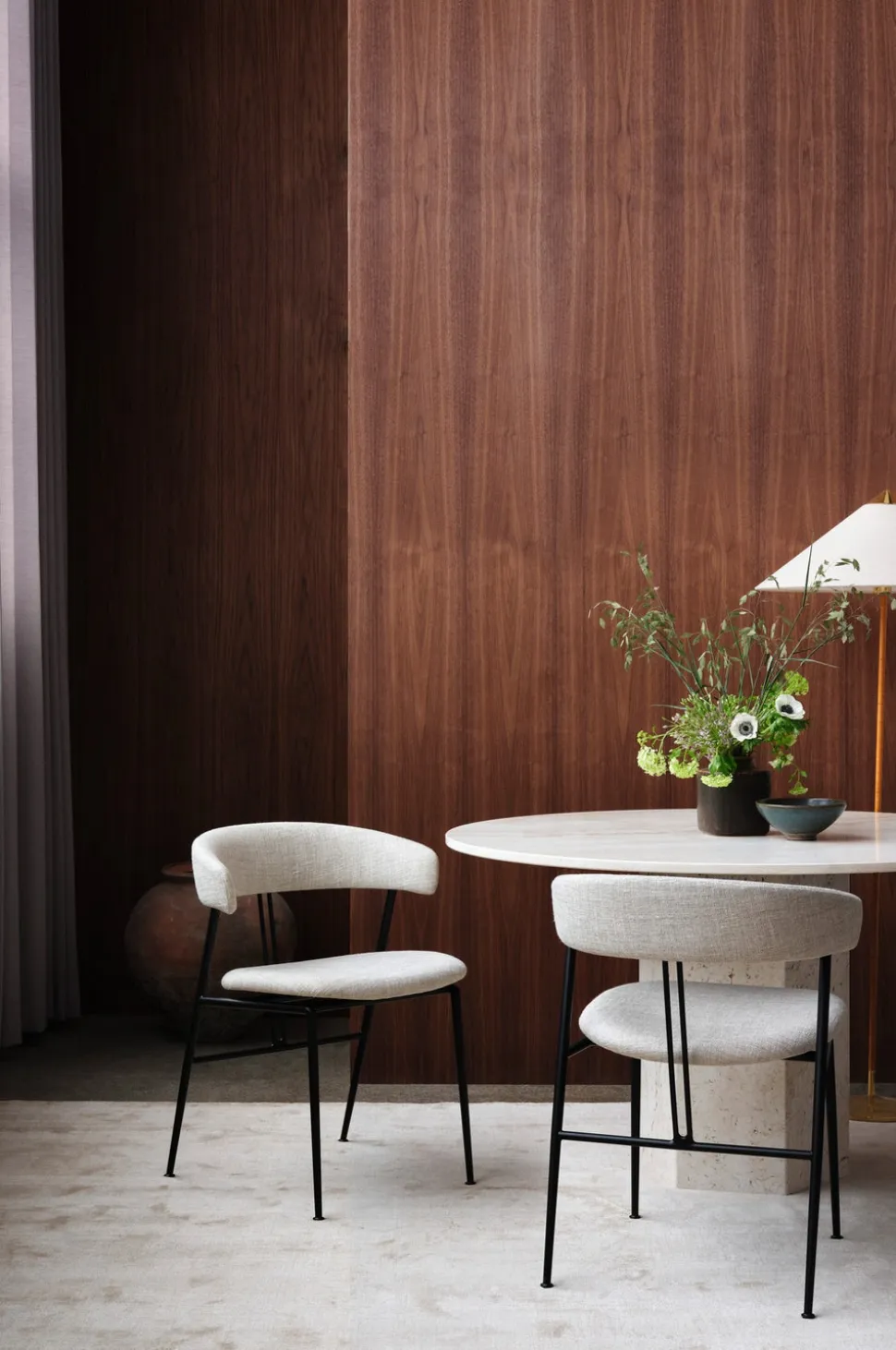 Epic Matbord Ø130 Neutral White Travertine
