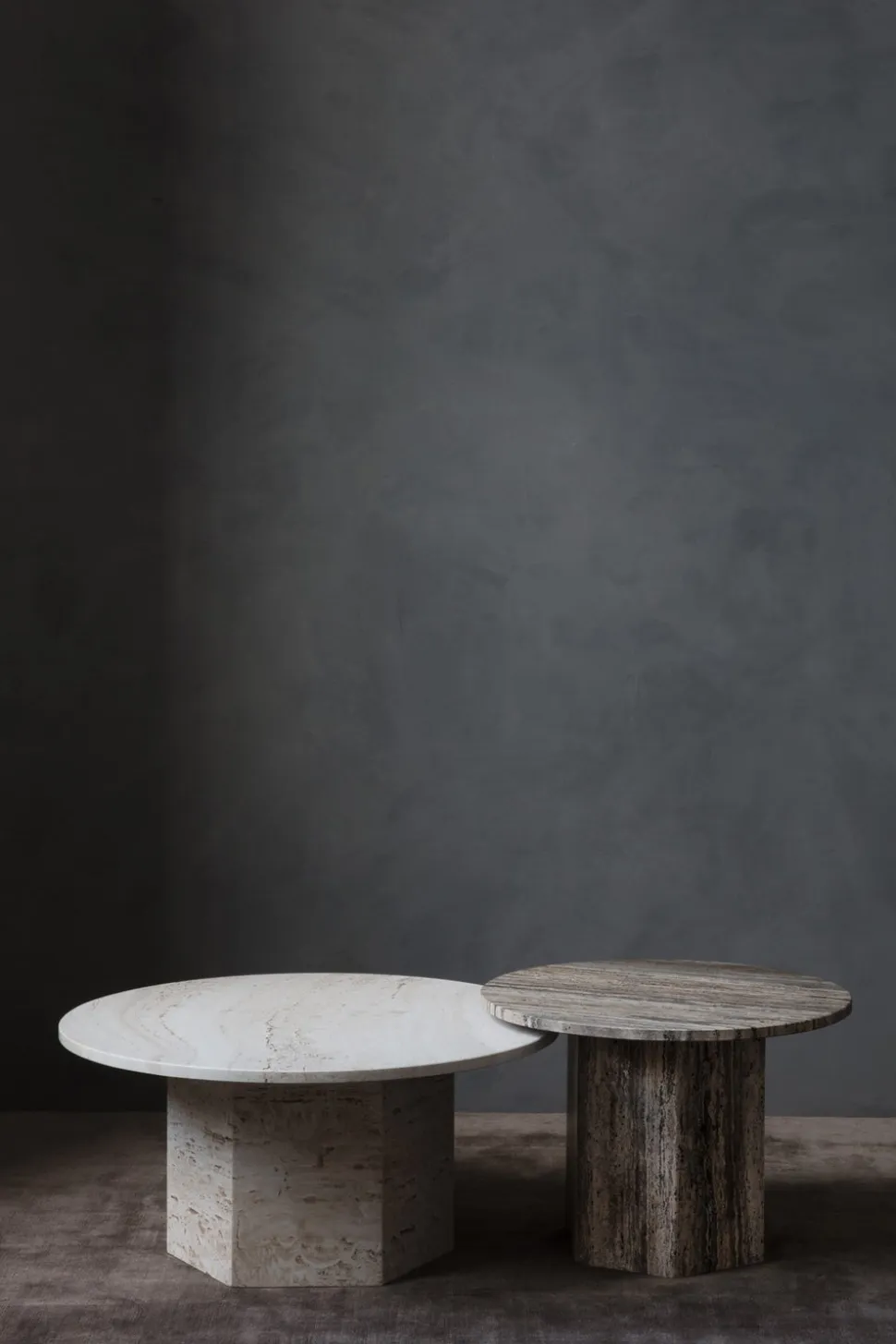 Epic Soffbord Ø80 Burnt Red Travertine