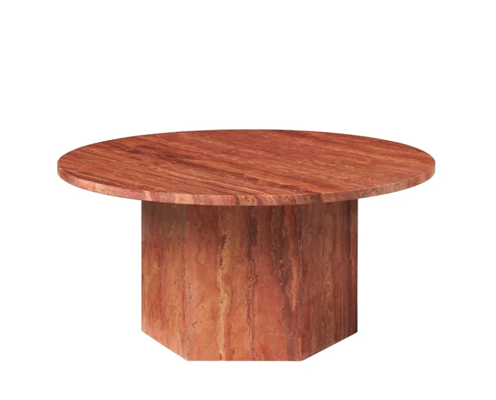 Epic Soffbord Ø80 Burnt Red Travertine