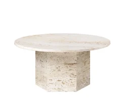 Epic Soffbord Ø80 Neutral White Travertine