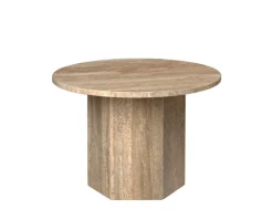 Epic Soffbord Ø60 Warm Taupe Travertine