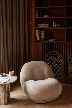 Epic Soffbord Ø60 Warm Taupe Travertine