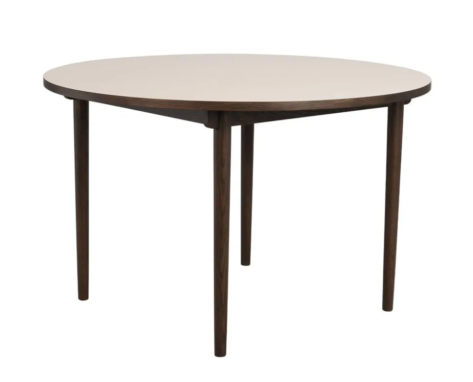 Fairmount Matbord Ø120 | Beige HPL/Brun Ek