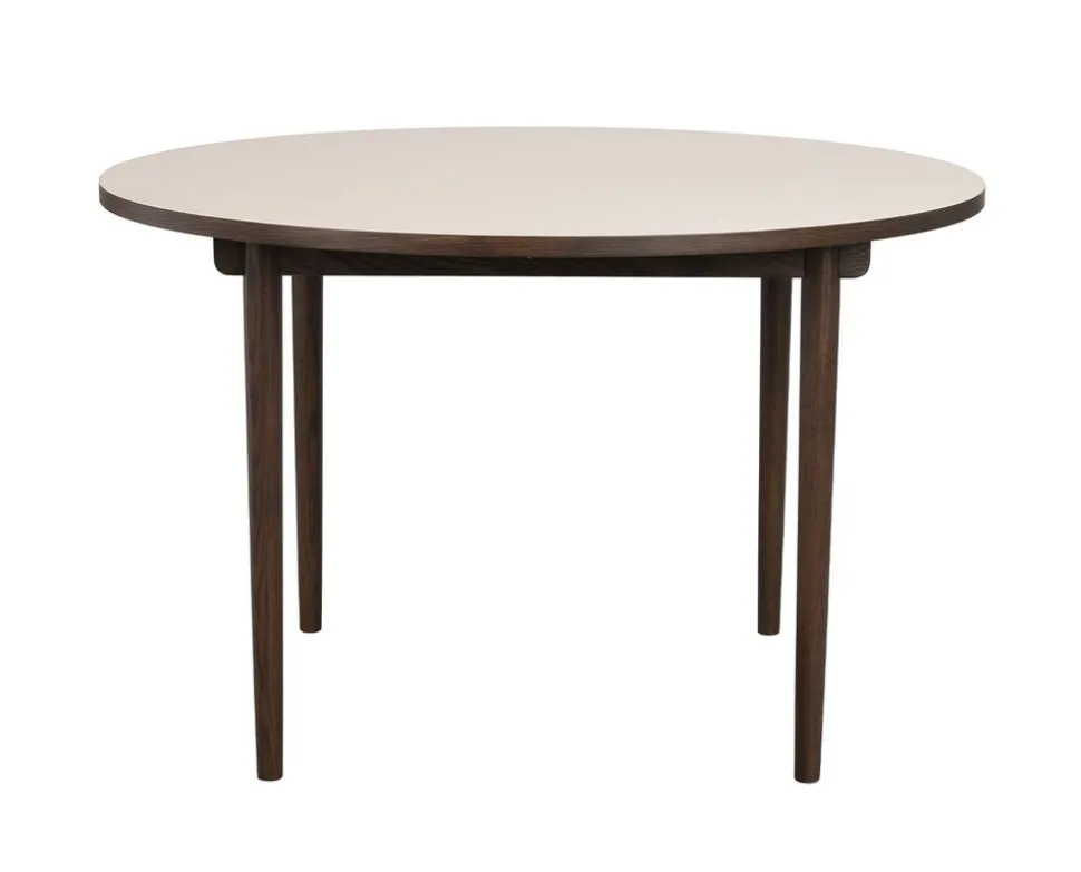 Fairmount Matbord Ø120 | Beige HPL/Brun Ek