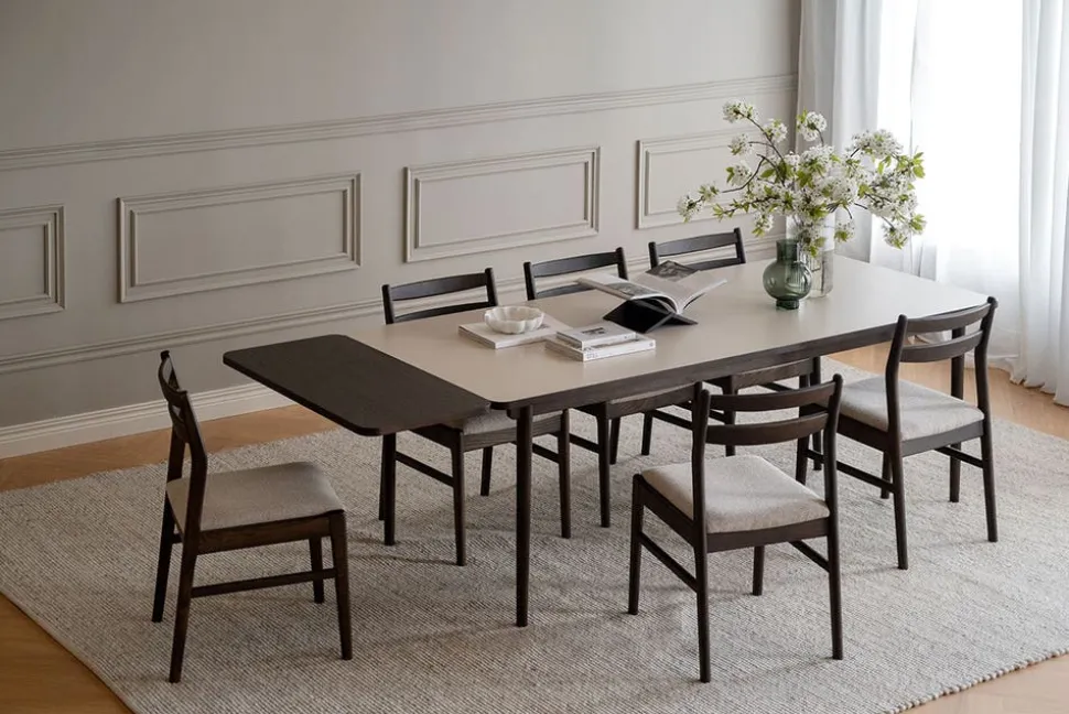 Fairmount Matbord 220x95 | Beige HPL/Brun Ek