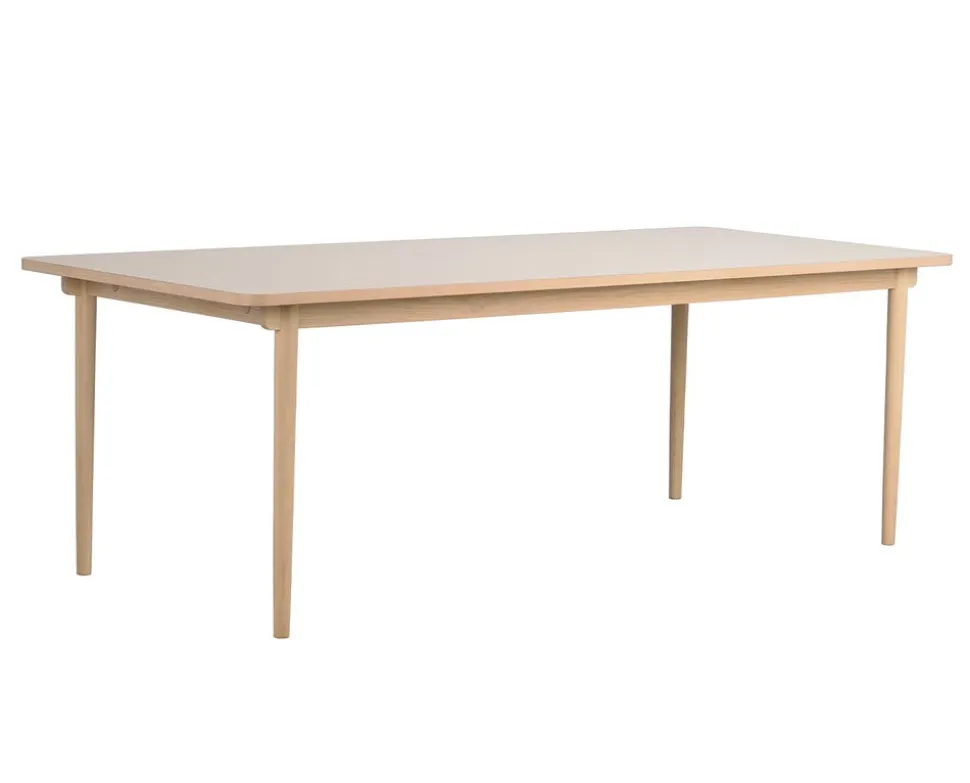 Fairmount Matbord 220x95 | Beige HPL/Vitpigm. Ek