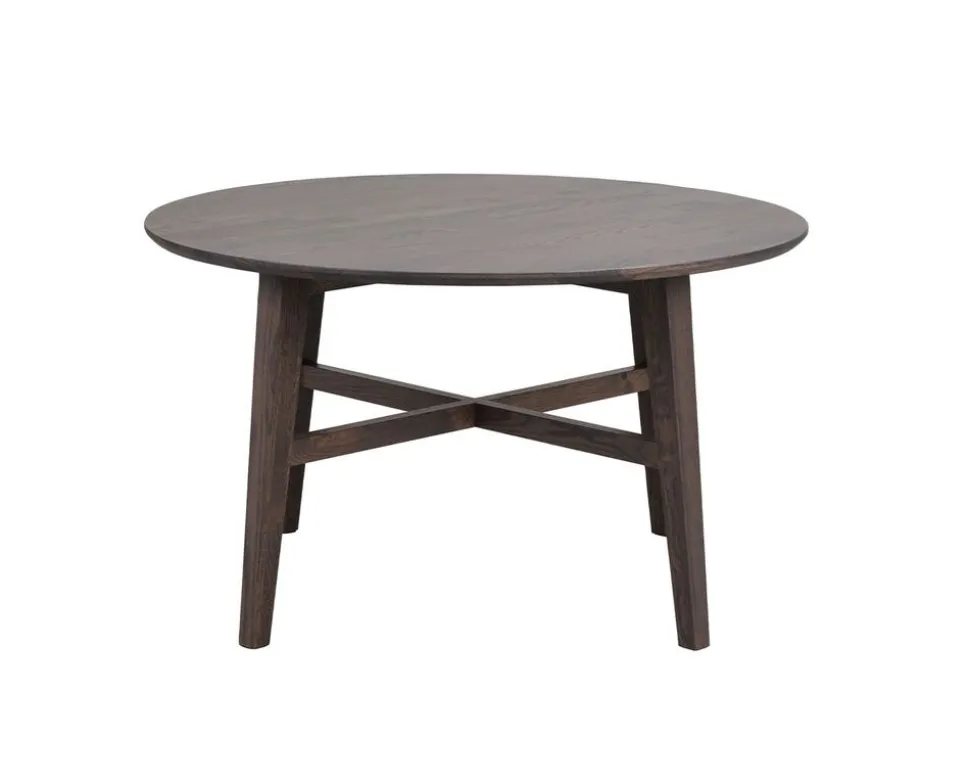 Filippa Soffbord Ø90 | Mörkbrun Ek