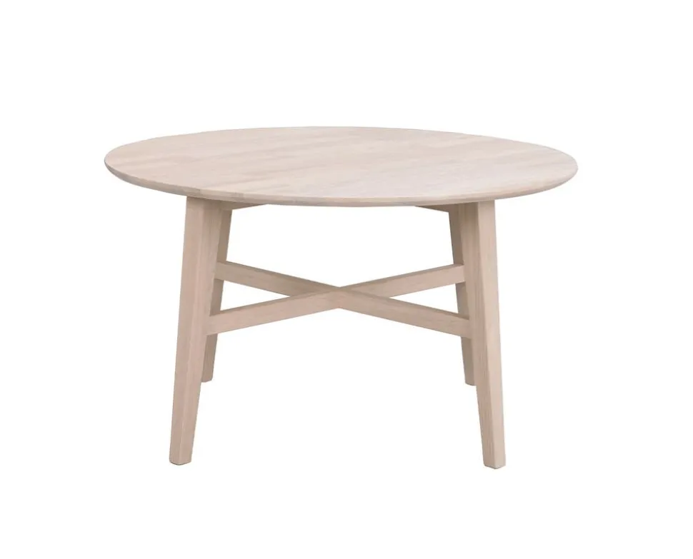 Filippa Soffbord Ø90 | Vitpigmenterad Ek
