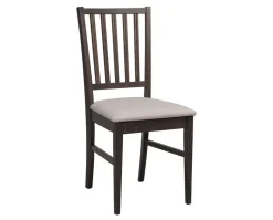 Filippa Stol Mörkbrun Ek/Beige Tyg