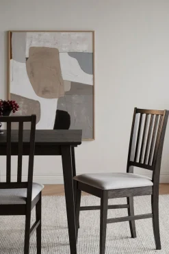 Filippa Stol Mörkbrun Ek/Beige Tyg