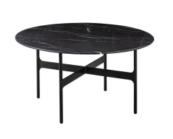 Floema Matbord Ø140 | Svart Marmorskiva