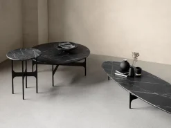 Floema Soffbord Ø40 | Runt | Svart Marmor