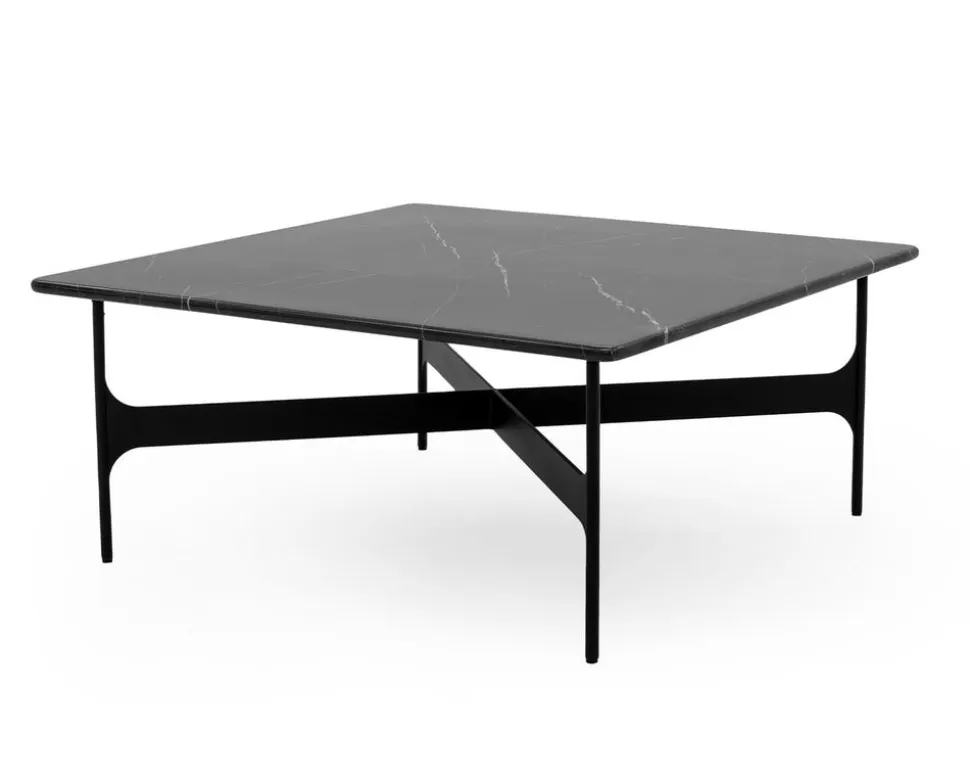 Floema Soffbord 80x80 | Kvadratiskt | Svart Marmor