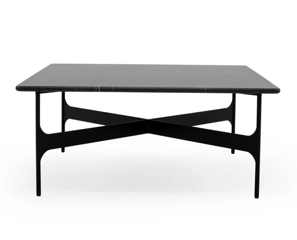 Floema Soffbord 80x80 | Kvadratiskt | Svart Marmor