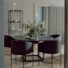 Florence Matbord Ø145 | Gris du Marais Marmor/ Svart