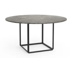 Florence Matbord Ø145 | Gris du Marais Marmor/ Svart